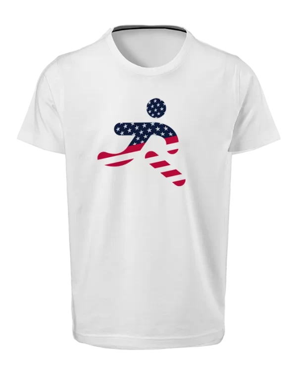 Mens Runderful® T Shirt American Flag 1 White Front mockup MASTER