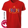 Run splatter design on cotton t-shirt