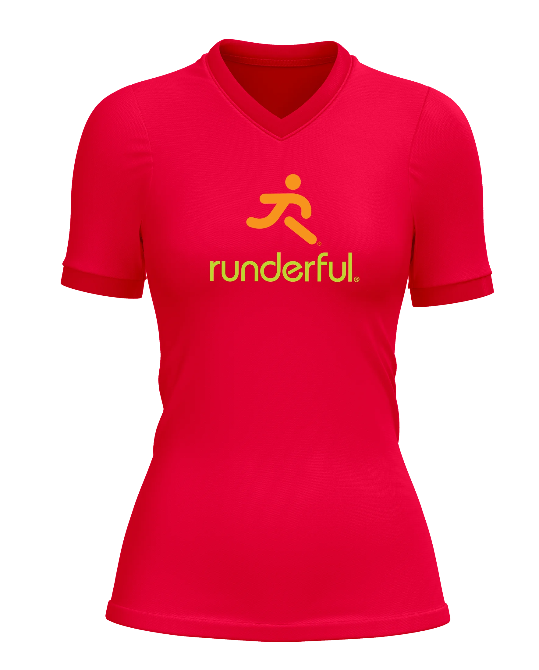 stacked runderful® logo on t-shirt