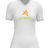 stacked runderful® logo on white t-shirt