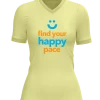 Womens-Runderful®-Find Your Happy Place-Pastel Yellow-Front find you happy pace design on front of runderful® apparel