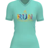 Run splatter design on front of Runderful® apparel
