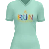 Run splatter design on front of Runderful® apparel