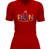 Run splatter design on front of Runderful® apparel