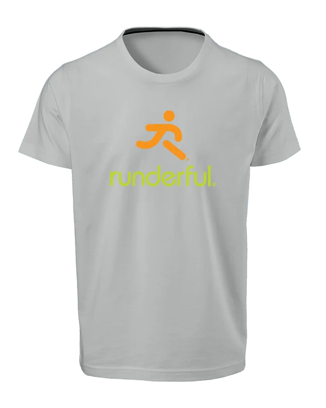 stacked runderful® logo on mens tshirt
