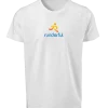 Runderful logo on front of white polyester tshirt