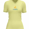 Runderful logo on front of mint polyester tshirt