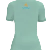 Womens-Runderful® Happy Pace-Mint-Back small runderfull® logo design on back of tshirt