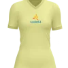 Runderful logo on front of mint polyester tshirt