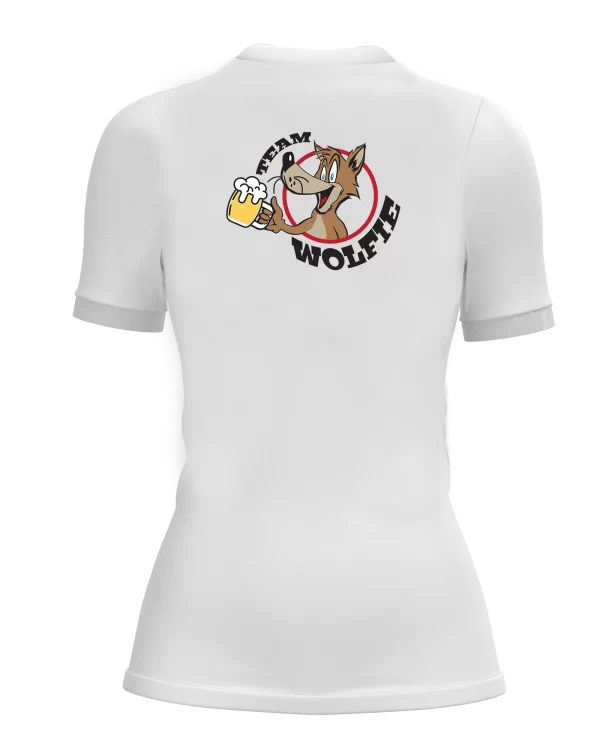 Womens Team Wolfie T Shirt White Back