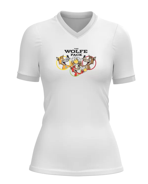 Womens Team Wolfie T Shirt White Front