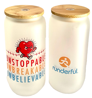 18 oz Frosted Glass Tumblers with Bamboo Lid and Straw