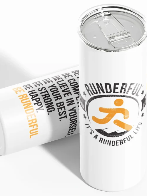 Runderful® Stainless Steel Tumblers with Metal Straws and Lids