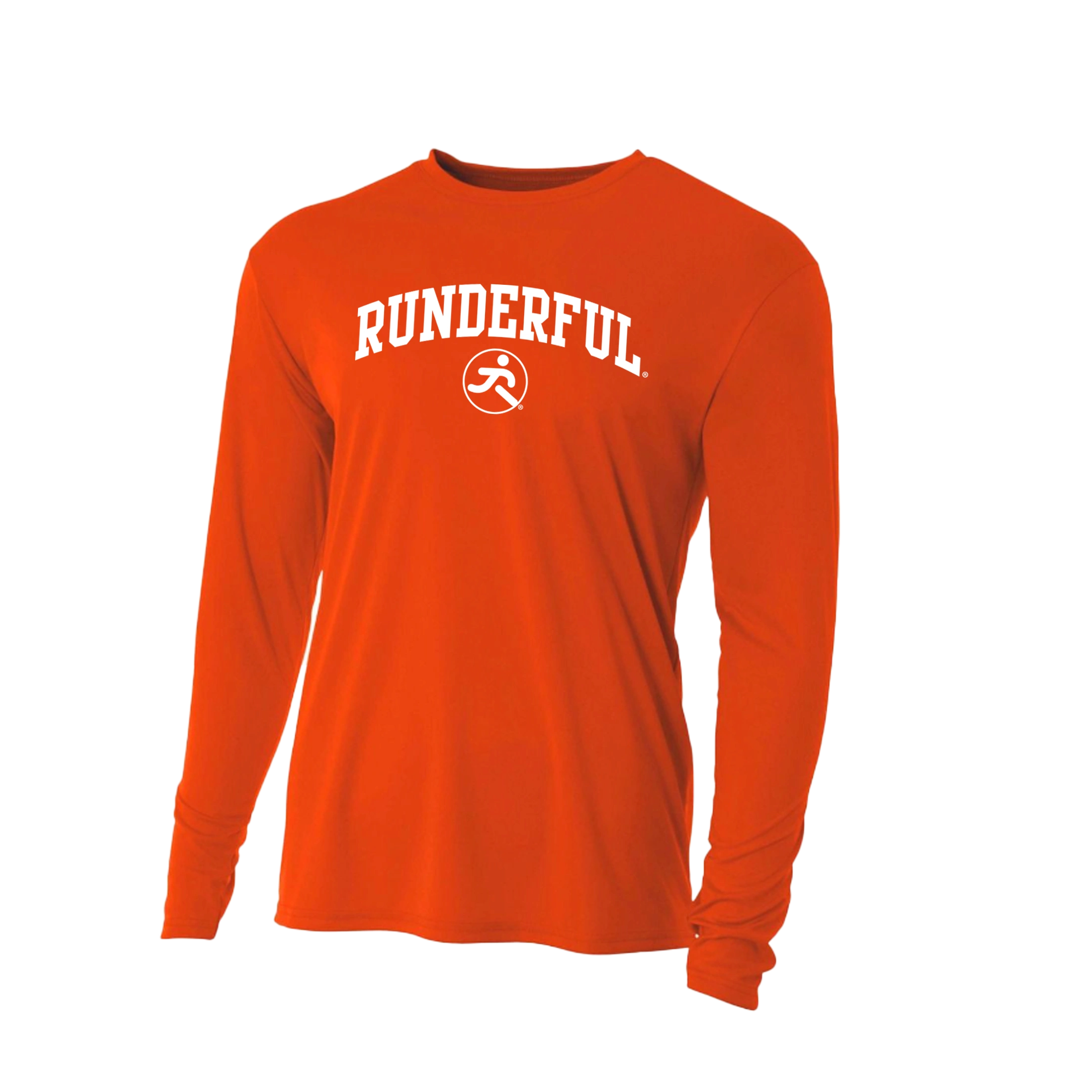 A4-N3165-Long Sleeve-Front-Athletic Orange-Performance