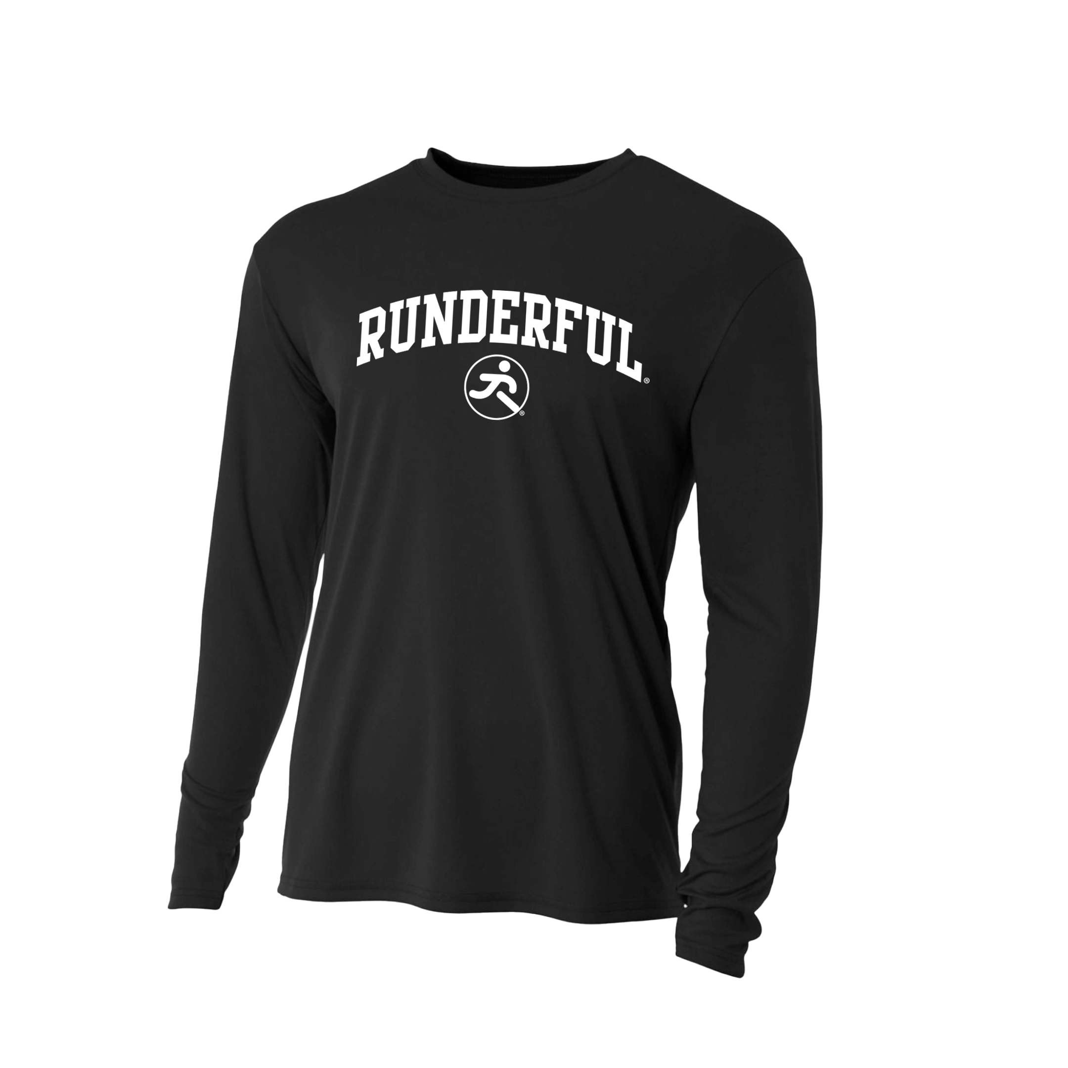 A4-N3165-Long Sleeve-Front-Black-Performance