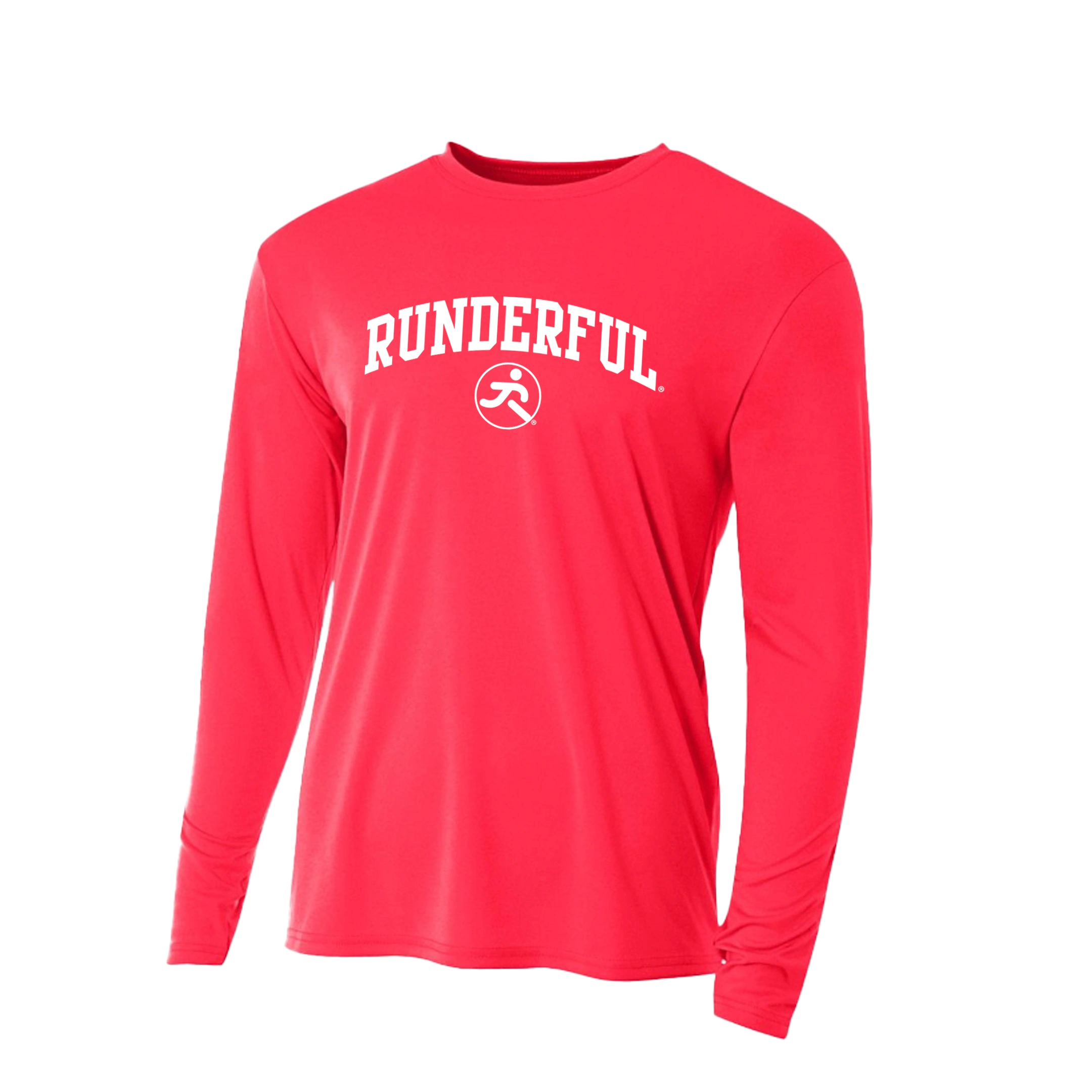 A4-N3165-Long Sleeve-Front-Coral-Performance