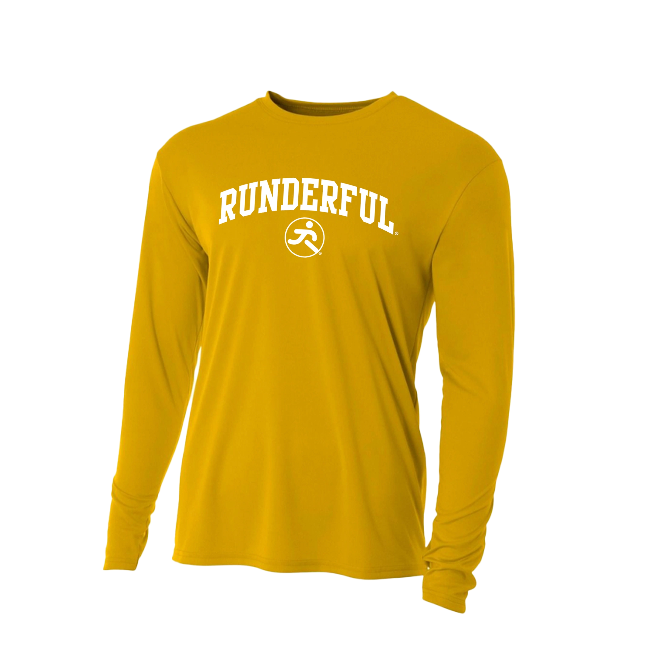 A4-N3165-Long Sleeve-Front-Gold-Performance
