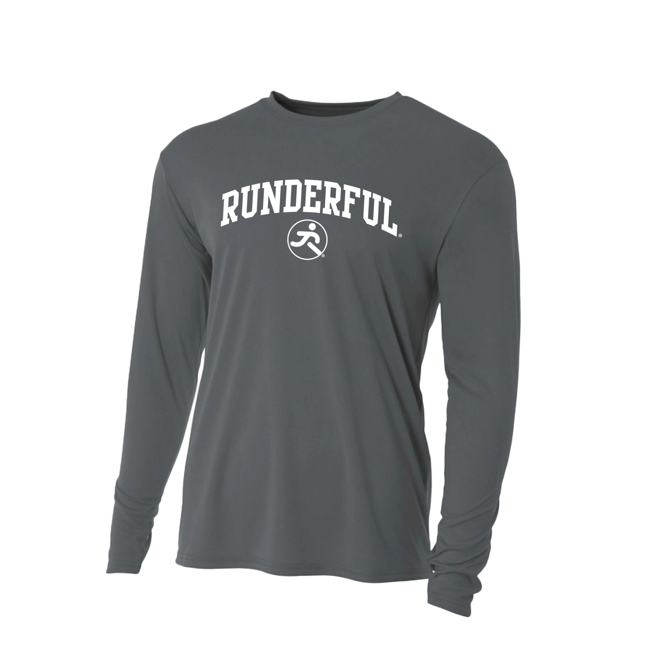 A4-N3165-Long Sleeve-Front-Graphite-Performance