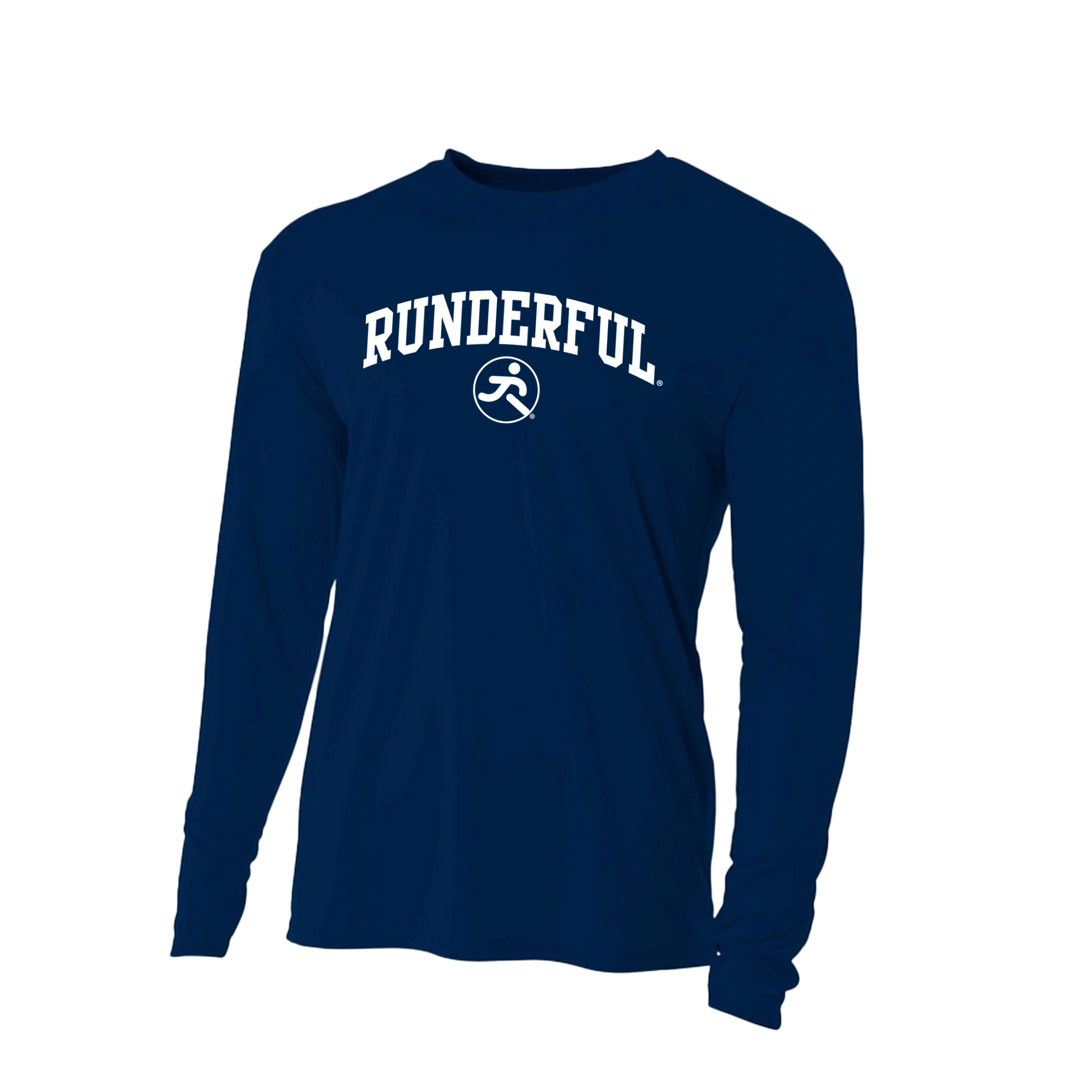 A4-N3165-Long Sleeve-Front-Navy-Performance