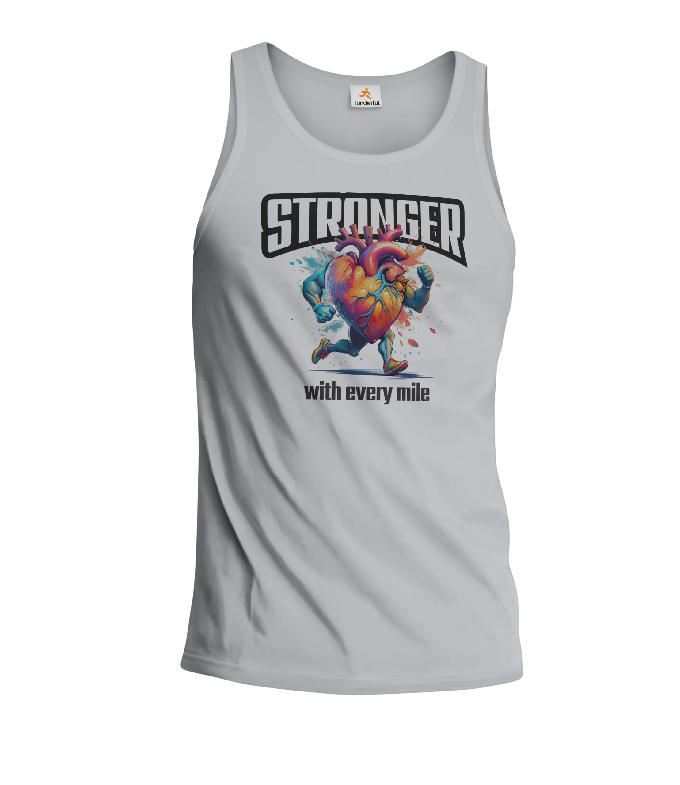 Stronger with Every Mile- Runderful-TankTop-Gray